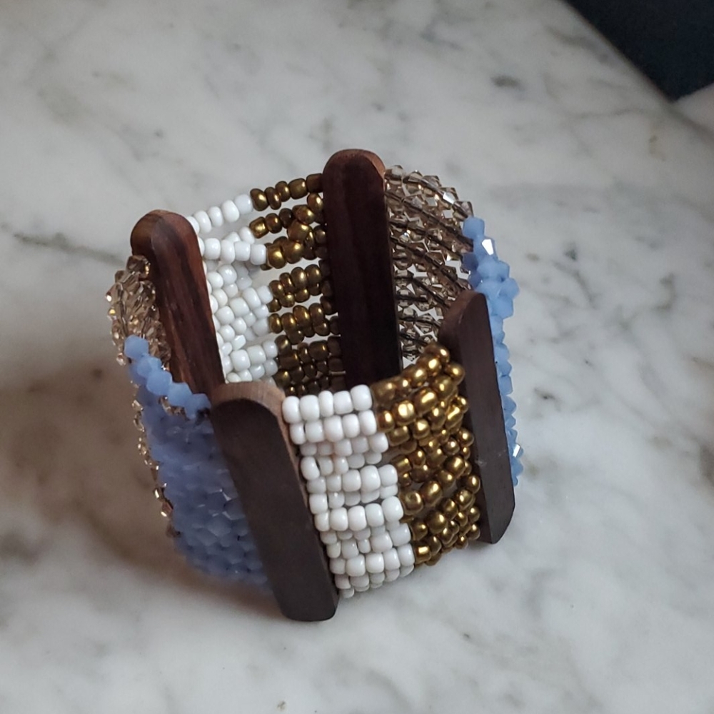 Tommy Bahama beaded cuff bracelet